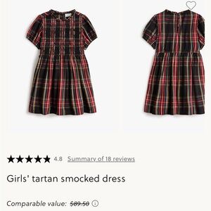 Crewcuts Plaid Smocked Dress - Red, Black, Yellow